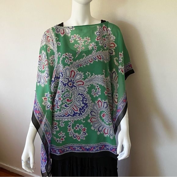 Talbots Accessories - NWT Talbots silk paisley poncho/scarf